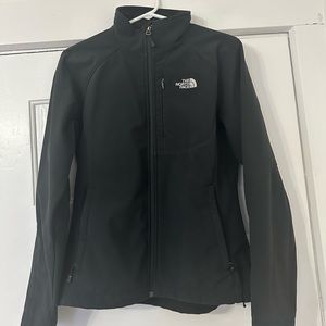 Black north face zip up jacket